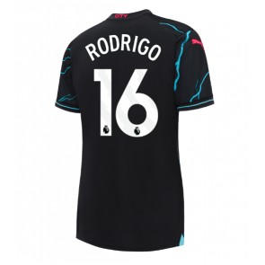 Lacne Ženy Futbalové dres Manchester City Rodri Hernandez #16 2023-24 Krátky Rukáv - Tretina